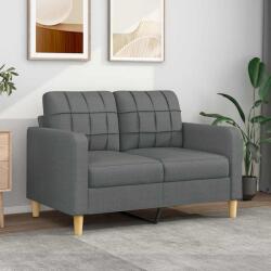 vidaXL Canapea cu 2 locuri, gri închis, 120 cm, material textil GartenMobel Dekor (359084) Canapea