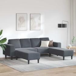 vidaXL Canapea pentru living 3 pcs Gri închis 250 x 188 x 76 cm GartenMobel Dekor (3335123) Canapea