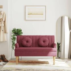 vidaXL Bancheta cu perne, rosu vin, 113x64, 5x75, 5 cm, textil GartenMobel Dekor (372137)