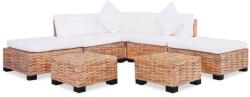 vidaXL Set canapea, 18 piese, ratan natural GartenMobel Dekor (244624) Canapea