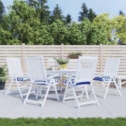 vidaXL Perne de scaun, 6 buc. , albastru&alb, 50x50x7 cm, textil oxford GartenMobel Dekor (361545)
