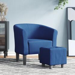vidaXL Fotoliu tip cuva cu taburet, albastru, material textil GartenMobel Dekor (356438)