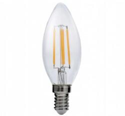 SUPERLED Bec LED E14 4W C37 Filament - Alb cald (3000K) (ZL1415)