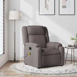 vidaXL Fotoliu de masaj rabatabil, gri taupe, material textil GartenMobel Dekor (373556)