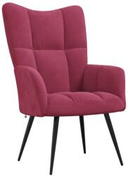 vidaXL Scaun de relaxare, rosu vin, catifea GartenMobel Dekor (328078)