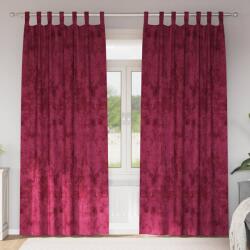 vidaXL Cortine din catifea cu perdele 2 pcs bordo 225 x 140 cm Catifea GartenMobel Dekor (4107715)