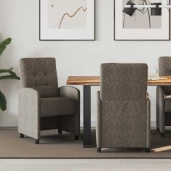 vidaXL Scaune de dining cu roti 2 pcs Gri închis 57 x 67 x 98 cm GartenMobel Dekor (42017898)