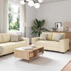vidaXL Set de canapele cu perne, 2 piese, crem, textil GartenMobel Dekor (3324738) Canapea