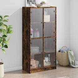 vidaXL Dulap înalt cu usi, stejar fumuriu, 68x37x142 cm, lemn compozit GartenMobel Dekor (3295861) Comoda