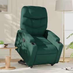 vidaXL Fotoliu rabatabil ridicare pe verticala, verde închis, textil GartenMobel Dekor (3204602)