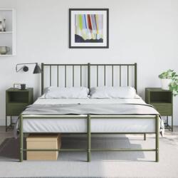 vidaXL Noptiere, 2 buc. , verde olive, 36x39x60, 5 cm, otel GartenMobel Dekor (846563)