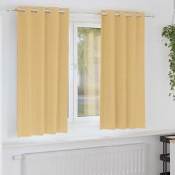 vidaXL Perdele Opaque cu Inel 2 pcs Bej 175 x 140 cm Poliester GartenMobel Dekor (4107314)