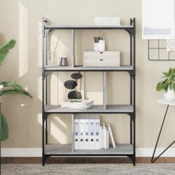 vidaXL Biblioteca cu 4 niveluri gri sonoma 76x32x123 cm lemn compozit GartenMobel Dekor (833938) Biblioteca