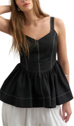 TOPSHOP Top Tsmiranda Peplum Cami Top Wvn 31001703 C-N10 black