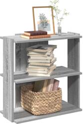 vidaXL Biblioteca cu 3 niveluri gri sonoma 60x30x60 cm lemn compozit GartenMobel Dekor (860252) Biblioteca