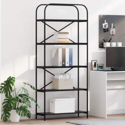 vidaXL Raft pentru carti Stejar negru 80 x 30 x 183 cm Lemn compozit GartenMobel Dekor (879833) Biblioteca