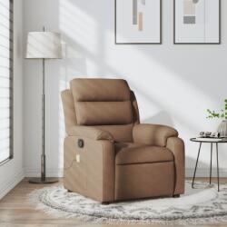 vidaXL Fotoliu de masaj rabatabil, maro, material textil GartenMobel Dekor (373478)