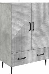 vidaXL Bufet cu sertar Gri Beton 66 x 34, 5 x 95 cm Lemn prelucrat GartenMobel Dekor (894898) Comoda