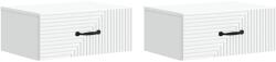 vidaXL Set 2 noptiere suspendate cu sertar, alb, 49 x 34, 5 x 20 cm (898616)