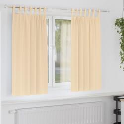 vidaXL Perdele Opaque cu Inel 2 pcs Crem 175 x 140 cm Poliester GartenMobel Dekor (4107594)