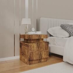 vidaXL Noptiera, stejar fumuriu, 45x35x52 cm, lemn prelucrat GartenMobel Dekor (326857)