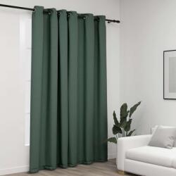vidaXL Perdea opaca, aspect panza, cu ocheti, verde, 290x245 cm GartenMobel Dekor (321187)