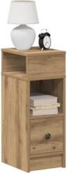 vidaXL Noptiere, 2 buc. , cu sertar, stejar artizanal, 25x31x66 cm GartenMobel Dekor (858631)