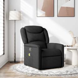 vidaXL Fotoliu de masaj rabatabil, negru, material textil GartenMobel Dekor (4015608)