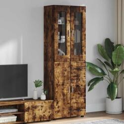 vidaXL Bufet FLORIN Stejar fumuriu 60 x 35 x 182 cm Lemn compozit GartenMobel Dekor (3397919)