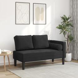 vidaXL Fotoliu sezlong cu perne, negru, catifea GartenMobel Dekor (4007576)