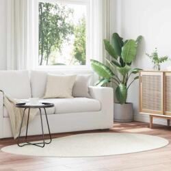 vidaXL Covor oval crem HUARTE 140x200 cm din poliester, antiderapant (4103722) Covor