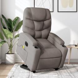vidaXL Fotoliu electric masaj rabatabil cu ridicare, gri taupe, textil GartenMobel Dekor (3204640)