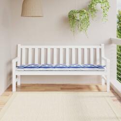 vidaXL Perna de banca dungi albastre si albe 180x50x7 cm textil oxford GartenMobel Dekor (361633)