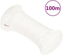 vidaXL Franghie de barca, alb complet, 5 mm, 100 m, polipropilena GartenMobel Dekor (152546)