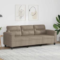 vidaXL Canapea cu 3 locuri, gri taupe, 180 cm, tesatura microfibra GartenMobel Dekor (359567) Canapea
