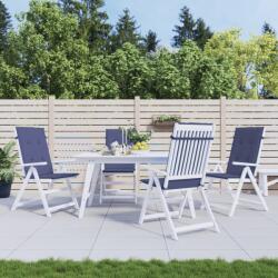 vidaXL Perne scaune cu spatar înalt, 4 buc. , bleumarin, textil GartenMobel Dekor (378612)