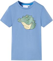 vidaXL Tricou pentru copii, albastru mediu, 128 GartenMobel Dekor (12072)