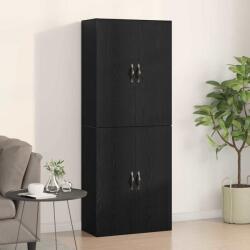 vidaXL Dulap montat pe perete 2 pcs Stejar Negru 69, 5 x 34 x 90 cm GartenMobel Dekor (3333101) Comoda