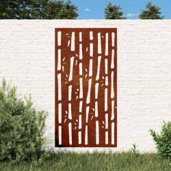 vidaXL Decor perete de gradina 105x55 cm design bambus otel Corten GartenMobel Dekor (824481)