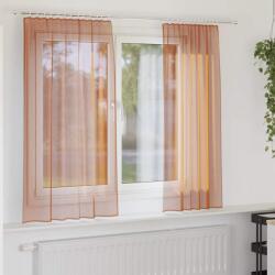 vidaXL Perdele Voile cu buzunare pentru bare 2 buc teracota GartenMobel Dekor (4102232)