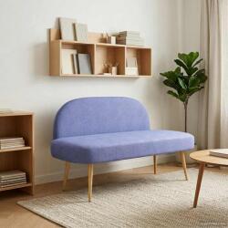 vidaXL Banca tapitata cu spatar Denim Albastru 110 x 60 x 76 cm GartenMobel Dekor (42040769)