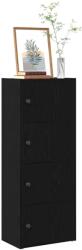 vidaXL Biblioteca Stejar negru 40x24x102 cm Lemn prelucrat GartenMobel Dekor (860374) Biblioteca