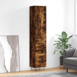 vidaXL Dulap înalt, stejar fumuriu, 34, 5x34x180 cm, lemn prelucrat GartenMobel Dekor (3198886) Comoda