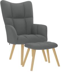 vidaXL Scaun de relaxare cu taburet, gri deschis, textil GartenMobel Dekor (4016779)