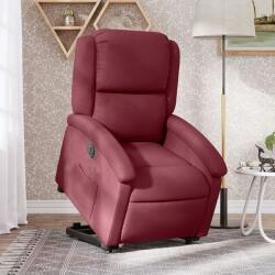 vidaXL Fotoliu electric rabatabil cu ridicare, rosu vin, textil GartenMobel Dekor (3204191)