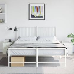 vidaXL Noptiere, 2 buc. , alb, 34, 5x39x44 cm, otel GartenMobel Dekor (841630)