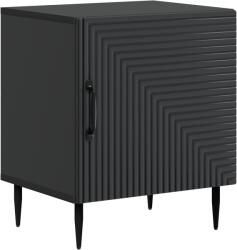 vidaXL Noptiera neagra cu usa, din lemn prelucrat, 43 x 34, 5 x 50 cm (894797)