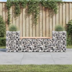 vidaXL Banca de gradina cu gabion, 183x41x60, 5 cm, lemn masiv Douglas GartenMobel Dekor (834388)