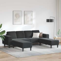vidaXL Canapea pentru living 3 pcs Negru 250 x 188 x 76 cm GartenMobel Dekor (3335127) Canapea