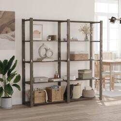 vidaXL Suport depozitare 5 niveluri gri, 170x38x170 cm, lemn masiv pin GartenMobel Dekor (373384) Biblioteca